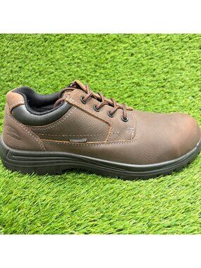 Avenger Foreman Mens Size 13E Brown Black Composite Safety Toe Work Oxford Shoes